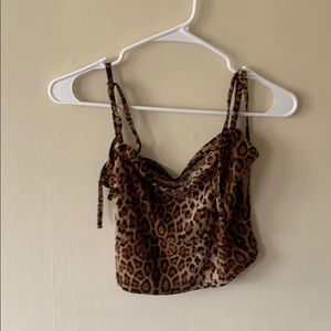 Leopard print crop top